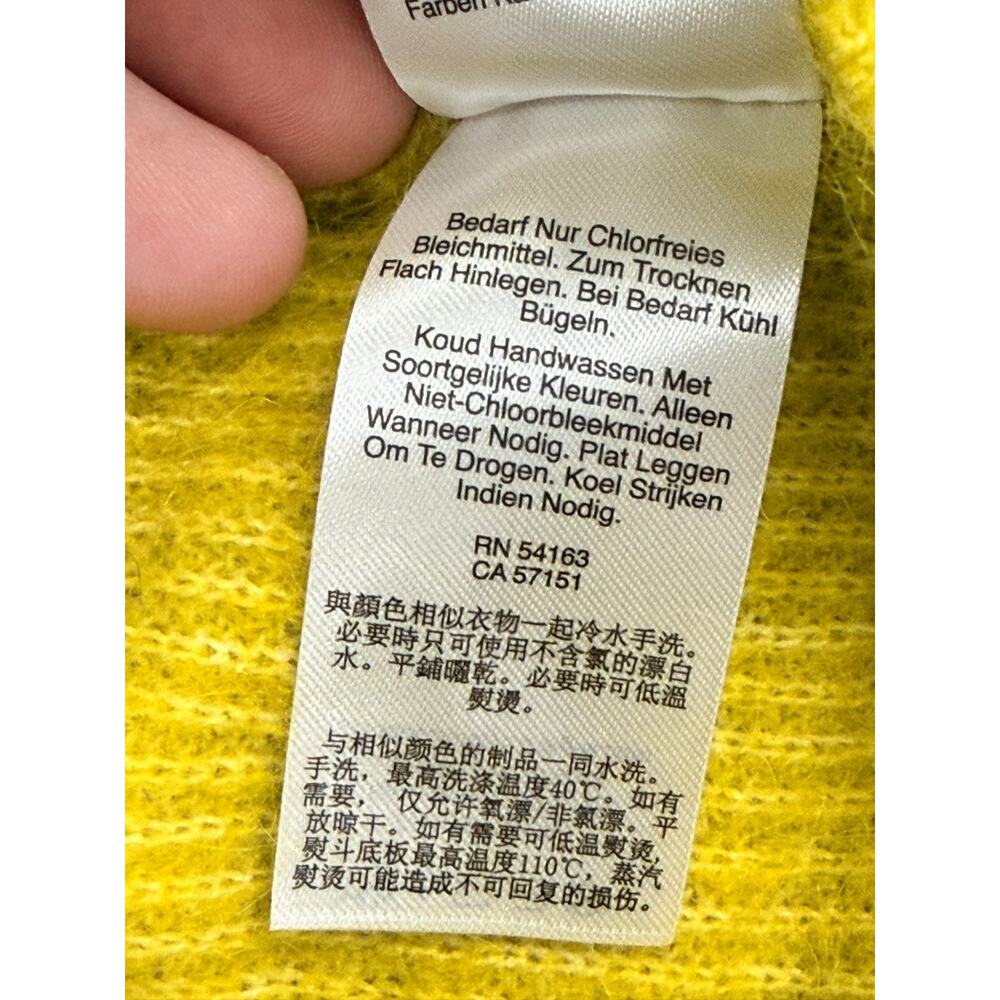 Dkny Sweater Womens L Citronella Wool Blend Knit Funnel Neck Drop Shoulder NWT - Picture 10 of 12
